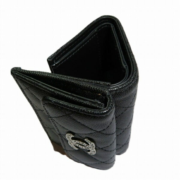 Chanel Coco Small Flap Wallet Shiny Grained Calfskin Wallet
