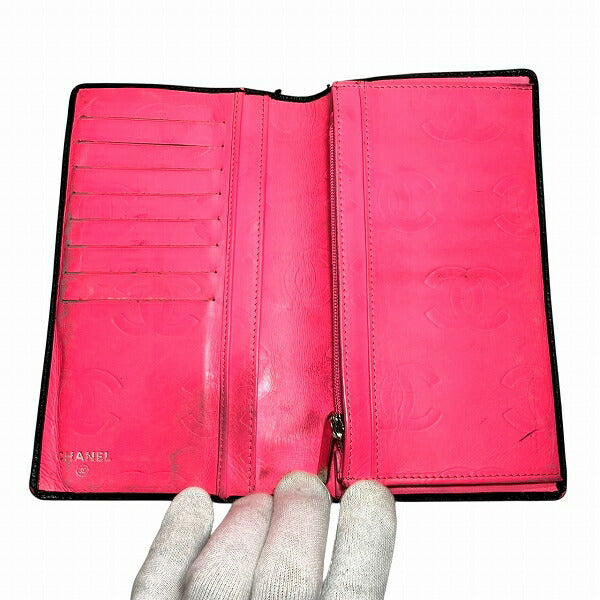 Chanel Cambon Line Leather Long Wallet