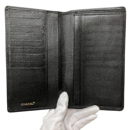 Chanel Coco Mark Leather Long Wallet