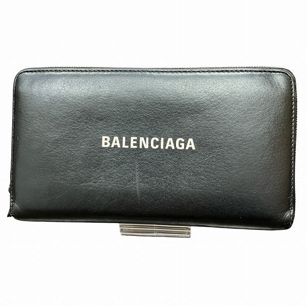 Balenciaga Leather Zip-Around Wallet 551935