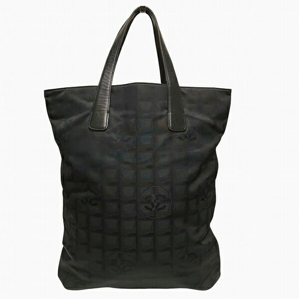 Chanel New Travel Line Nylon Jacquard Leather Tote Bag