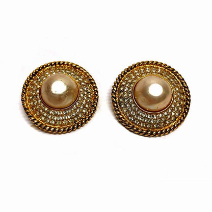 Chanel Faux Pearl Earrings