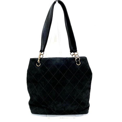 Chanel Coco Mark Wild Stitch Suede Leather Tote Bag