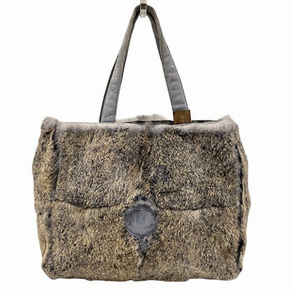 Chanel Rabbit Fur Suede Tote Bag
