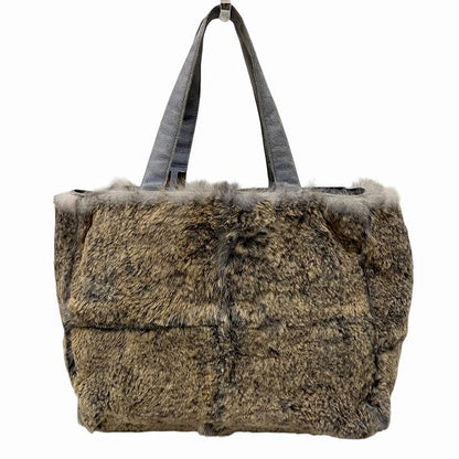 Chanel Rabbit Fur Suede Tote Bag