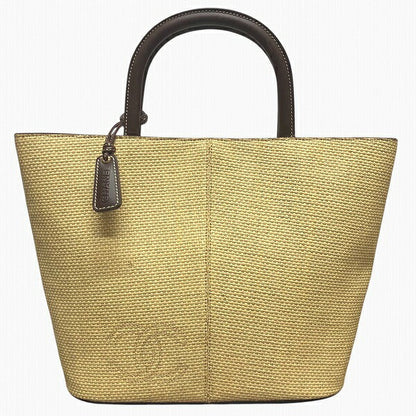 Chanel Straw Leather Tote Bag