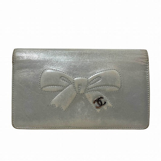 Chanel Coco Mark Leather Long Wallet