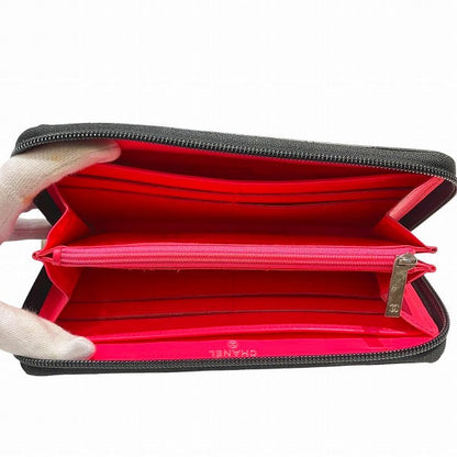Chanel Cambon Line Leather Long Wallet
