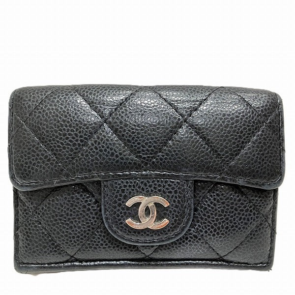 Chanel Matelasse Caviar Skin Compact Wallet