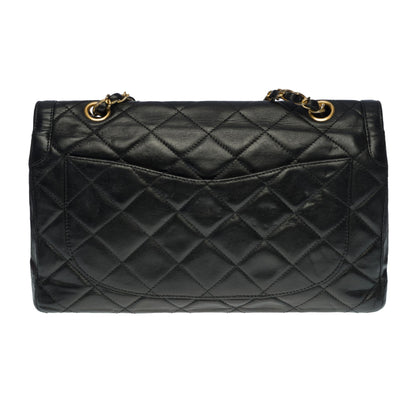 CHANEL Amazing Classic Double flap shoulder bag in black quilted lambskin, GHW