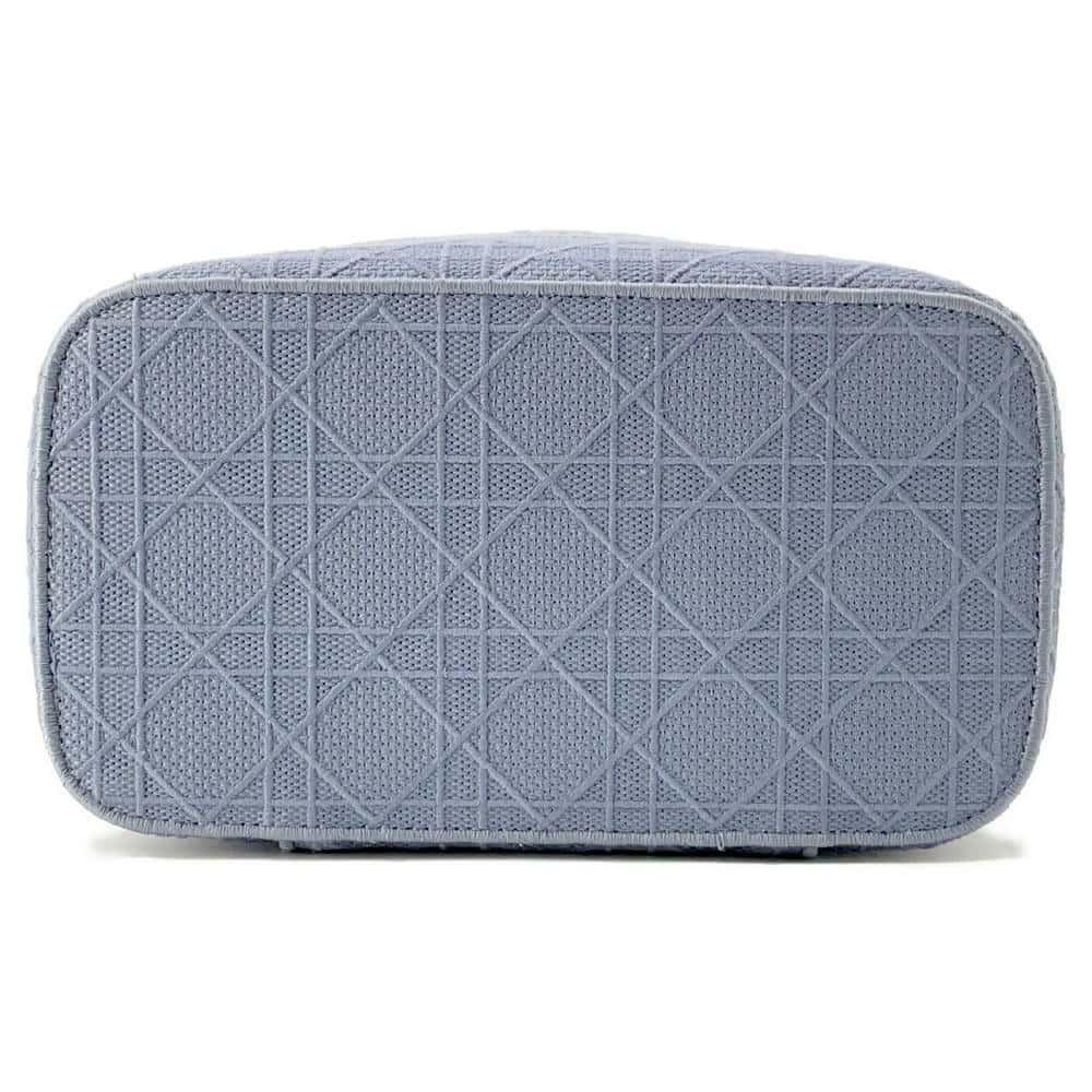 Dior Cannage Vanity Bag Light Blue Canvas