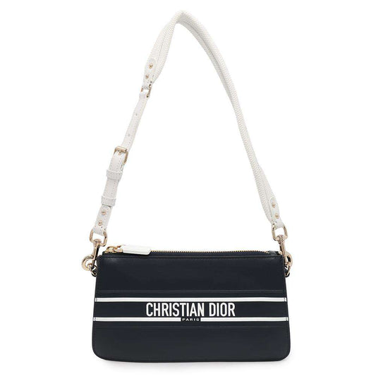 Dior Vibe Shoulder Bag Navy/White Leather