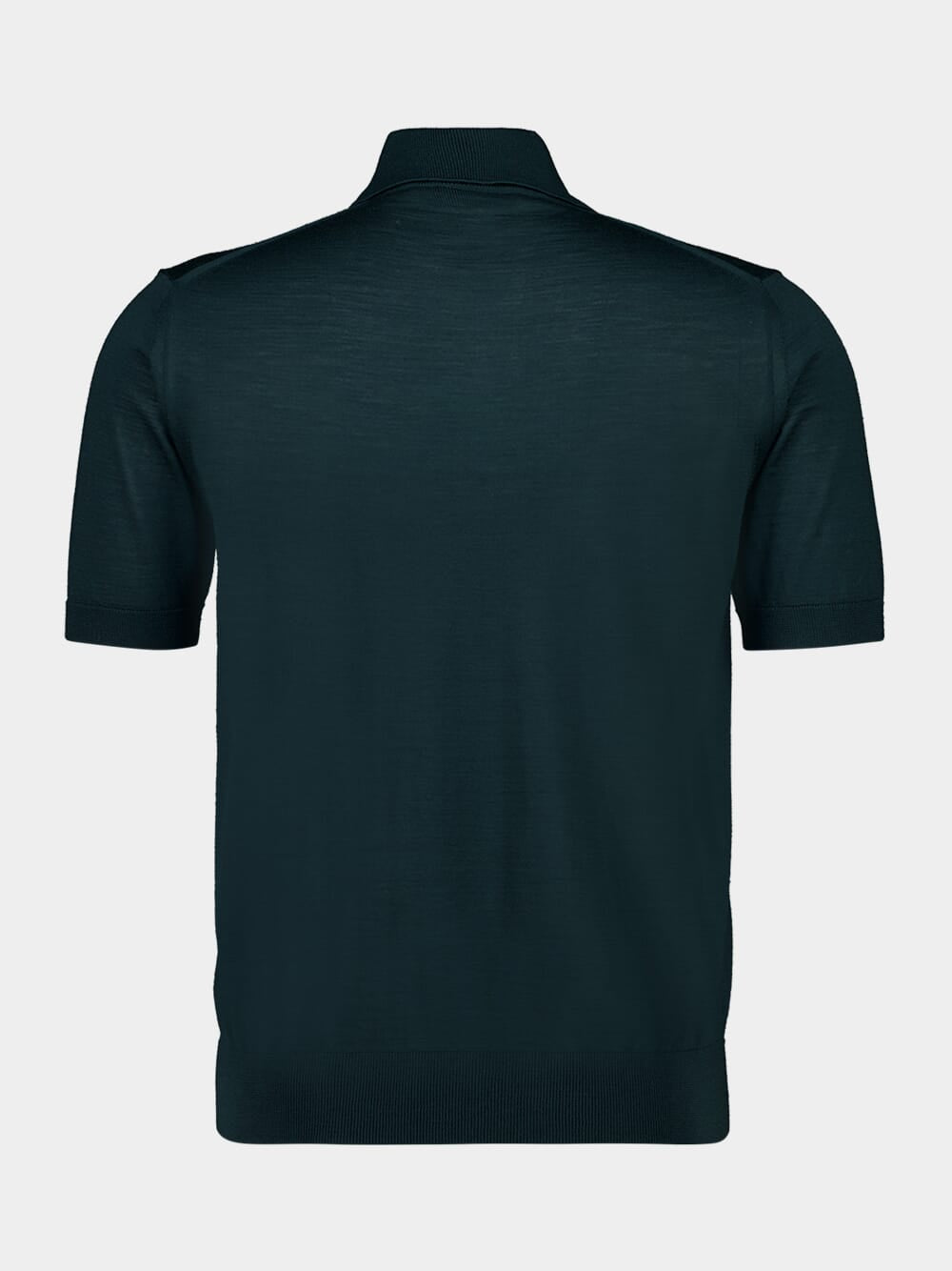 Bottle Green Superfine Wool Polo Shirt