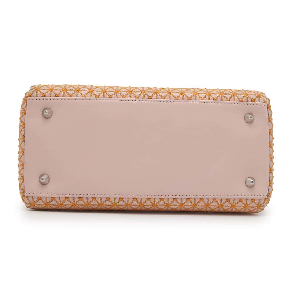 Dior Lady Dior 2way Bag Pink/Orange Leather Size Medium