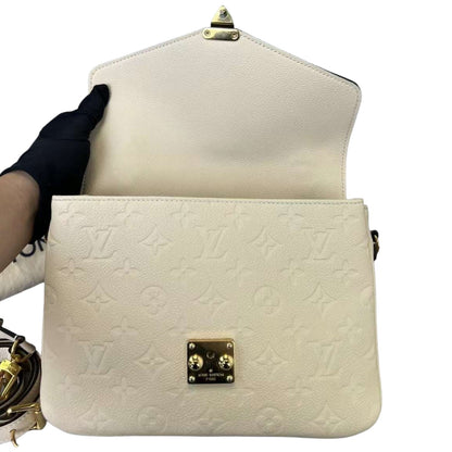 Louis-Vuitton Pochette Metis Empreinte White GHW