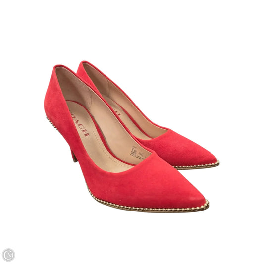 Shoes Designer By Coach In Red, Size: 5.5