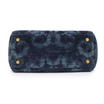 Dior Lady Dior Handbag Kaleidoscope Blue Denim Size Medium