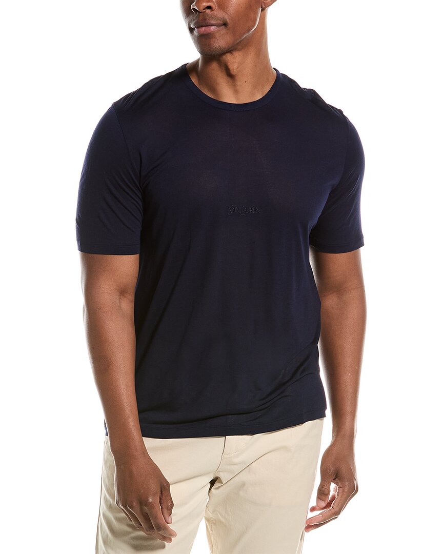 Saint Laurent T-Shirt Blue Regular S