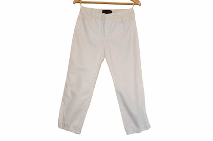 Ready to Wear Louis Vuitton Women's White Cotton Pants Size 36 | Italystation.com - Shop Now at italystation.com