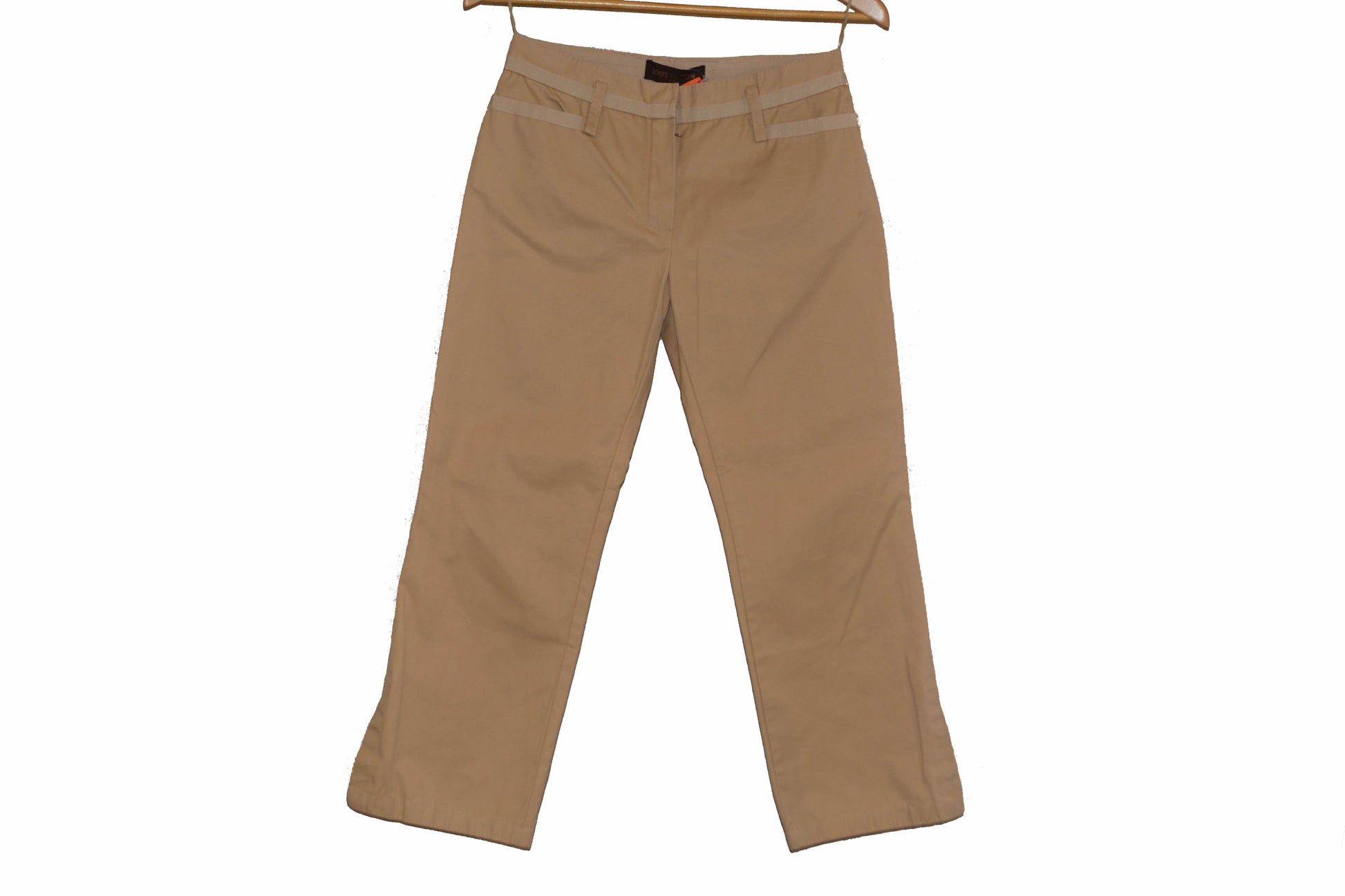 Ready to Wear Louis Vuitton Beige Women's Khaki Pants Size 36 | Italystation.com - Shop Now at italystation.com