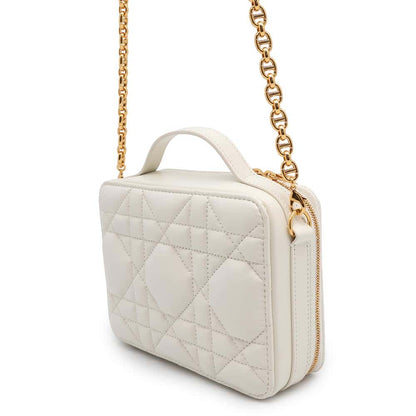 Dior Box Bag Caro WhiteS5140UNGX_M900 Calf Leather