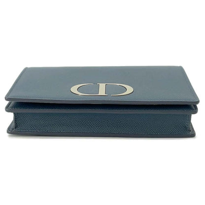 Dior 30Montaigne 2in1 Pouch 2WAYBag Blue Leather Size 30