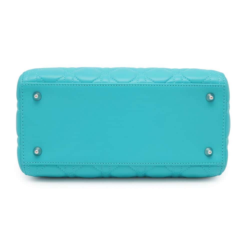 Dior Lady Dior 2WAYHandbag Turquise BlueCAL44551 Lambskin Size Medium