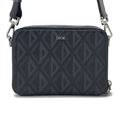 Dior CDDiamond Shoulder Bag Black2ESBC119DCO PVC Coated Canvas