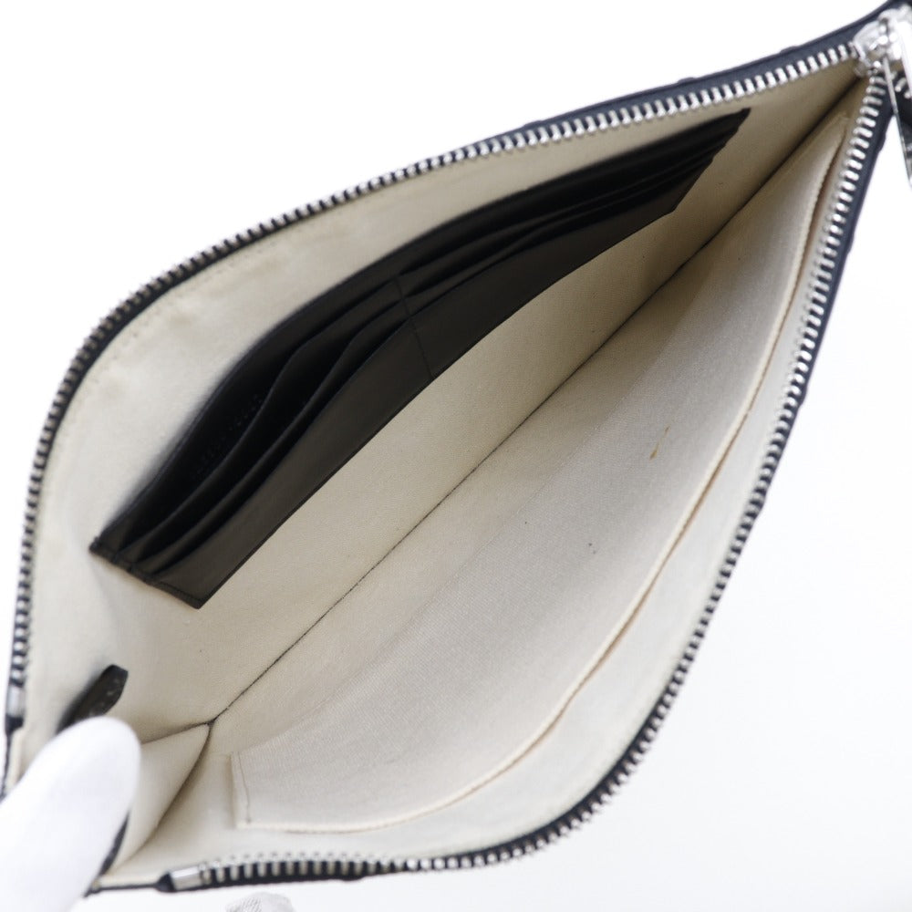 Gucci Gg Embossé Black Leather Clutch Bag