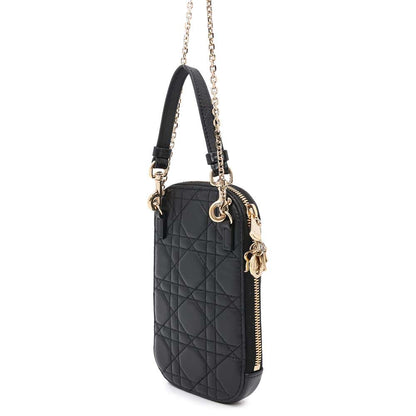 Dior Lady Dior Phone Holder BlackS0872ONMJ Lambskin