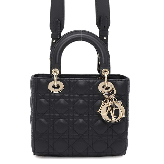 Dior Lady Dior My ABCDior Cannage 2WAY Handbag BlackM0538ONGE_M900 Lambskin Size Small/7.9"