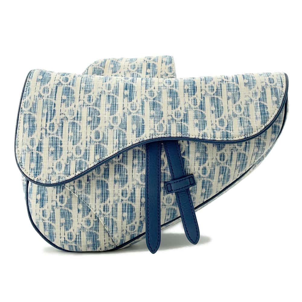 Dior Oblique Kasuri Saddle Crossbody Bag Blue1ADPO093UTK Cotton