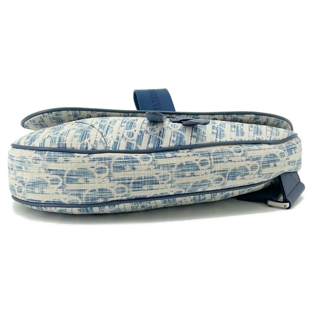 Dior Oblique Kasuri Saddle Crossbody Bag Blue1ADPO093UTK Cotton