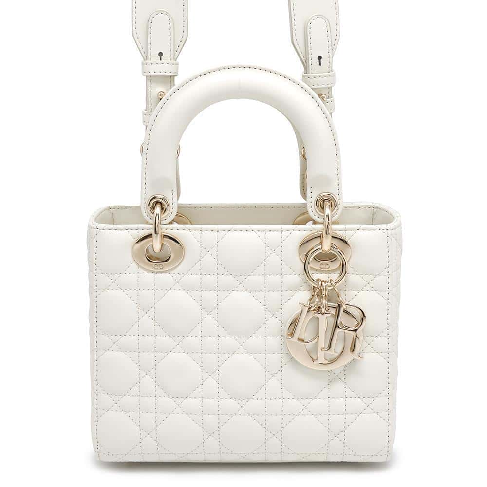 Dior Lady Dior MY ABCDIOR 2wayHandbag WhiteM0538OCAL Lambskin Size Small