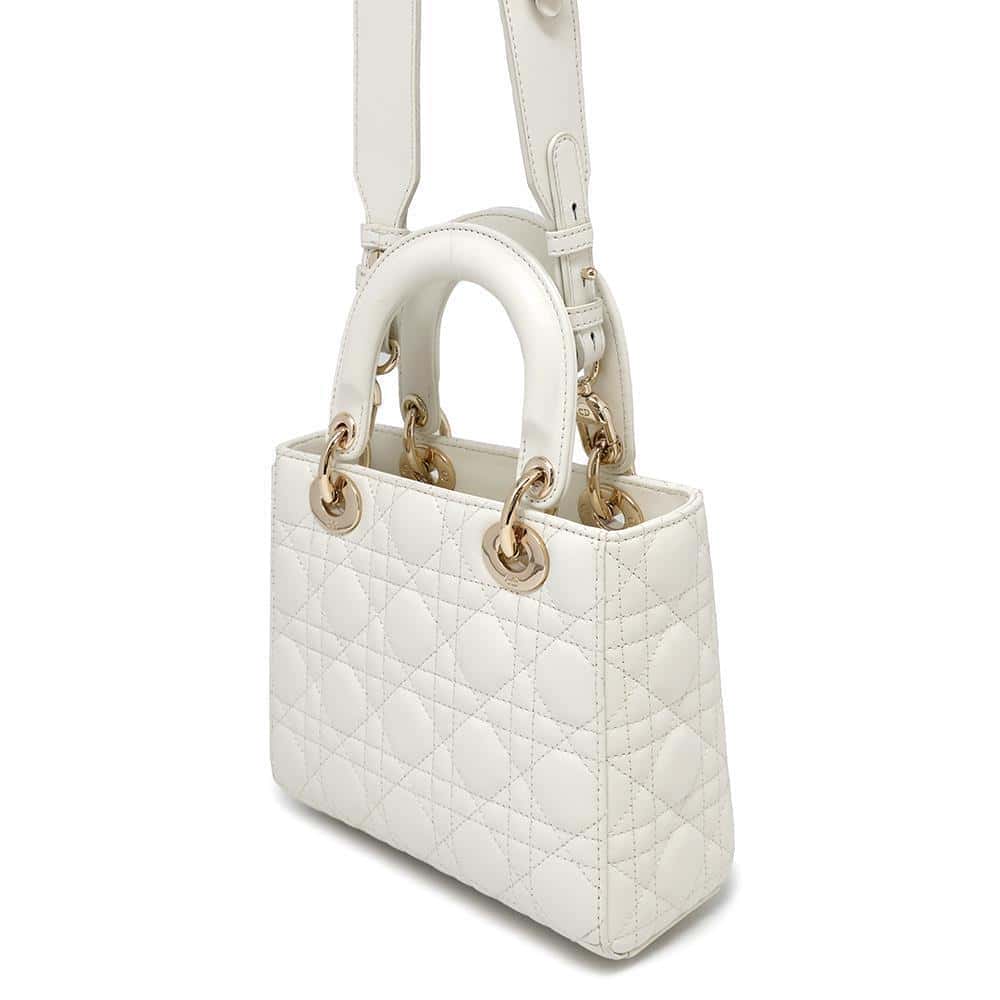 Dior Lady Dior MY ABCDIOR 2wayHandbag WhiteM0538OCAL Lambskin Size Small