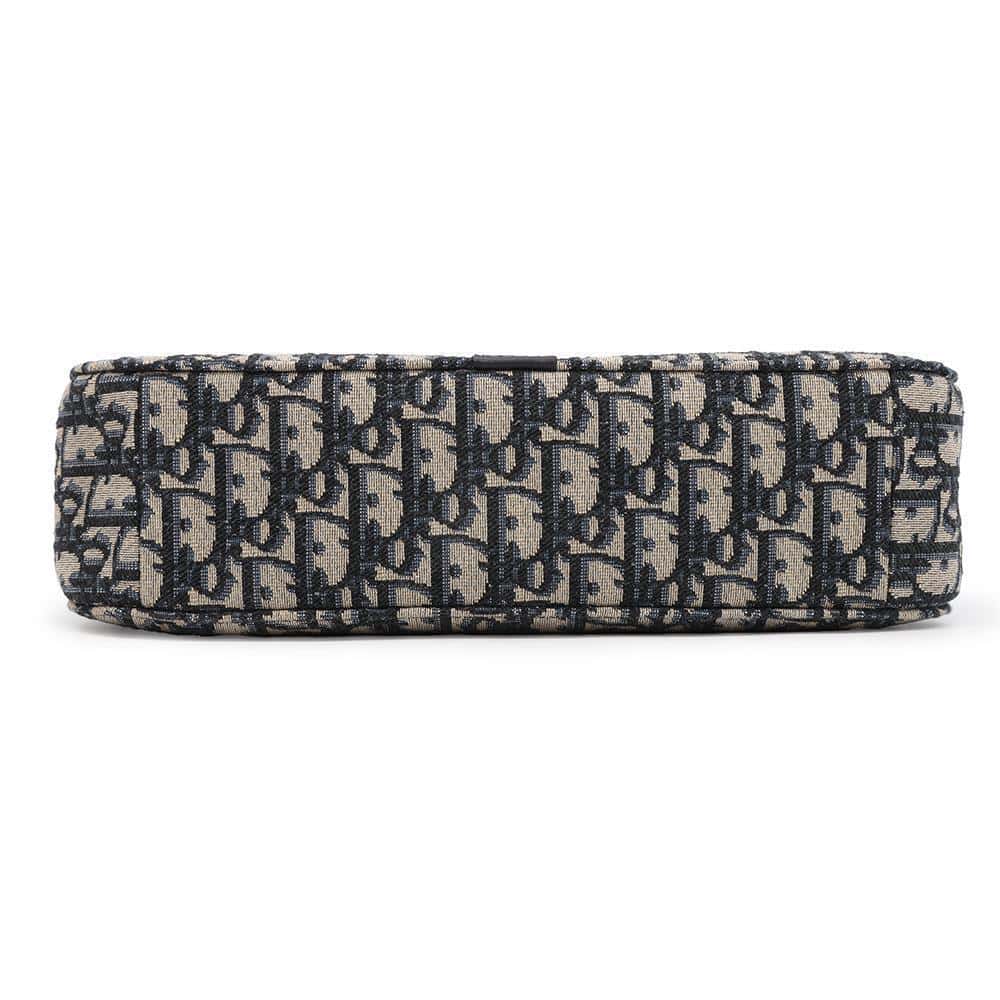 Dior Saddle Oblique Shoulder Bag Black/Navy1ADME162YKS Leather Canvas