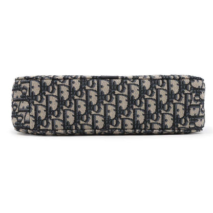 Dior Saddle Oblique Shoulder Bag Black/Navy1ADME162YKS Leather Canvas