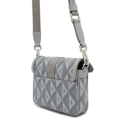 Dior Dior Hit the Road CD Diamond Messenger Bag Gray2ESCA458CDP_H42E PVC Coated Canvas Leather Size Mini