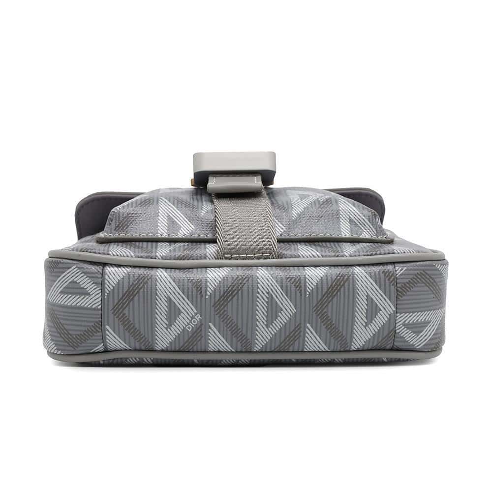 Dior Dior Hit the Road CD Diamond Messenger Bag Gray2ESCA458CDP_H42E PVC Coated Canvas Leather Size Mini