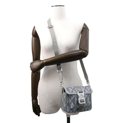 Dior Dior Hit the Road CD Diamond Messenger Bag Gray2ESCA458CDP_H42E PVC Coated Canvas Leather Size Mini