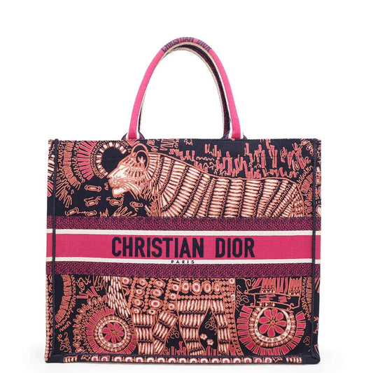 Dior Book Tote Animal PinkM1286ZWAO Canvas Size Large