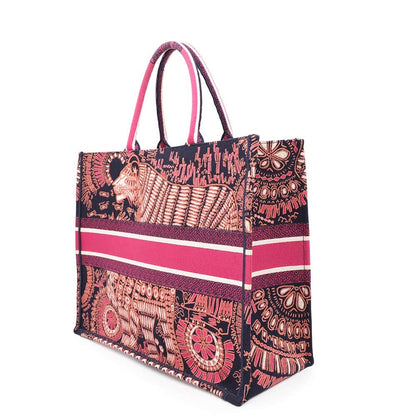Dior Book Tote Animal PinkM1286ZWAO Canvas Size Large
