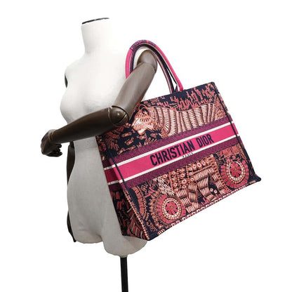 Dior Book Tote Animal PinkM1286ZWAO Canvas Size Large