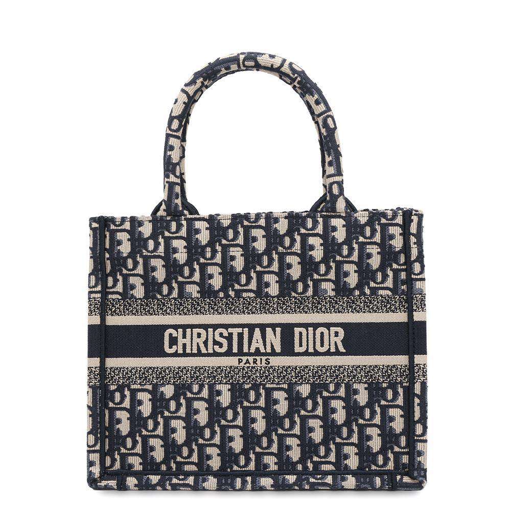 Dior Book tote NavyM1265ZRIW Canvas Size Small