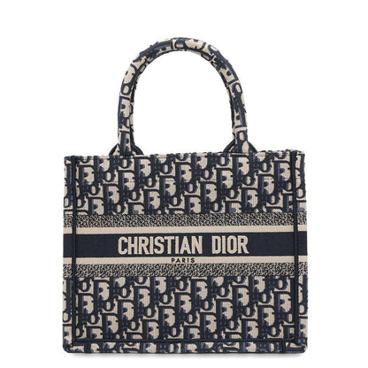 Dior Book tote NavyM1265ZRIW Canvas Size Small