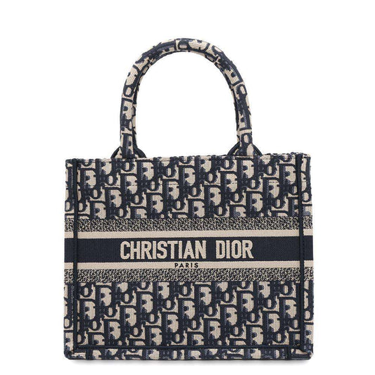 Dior Book tote NavyM1265ZRIW Canvas Size Small