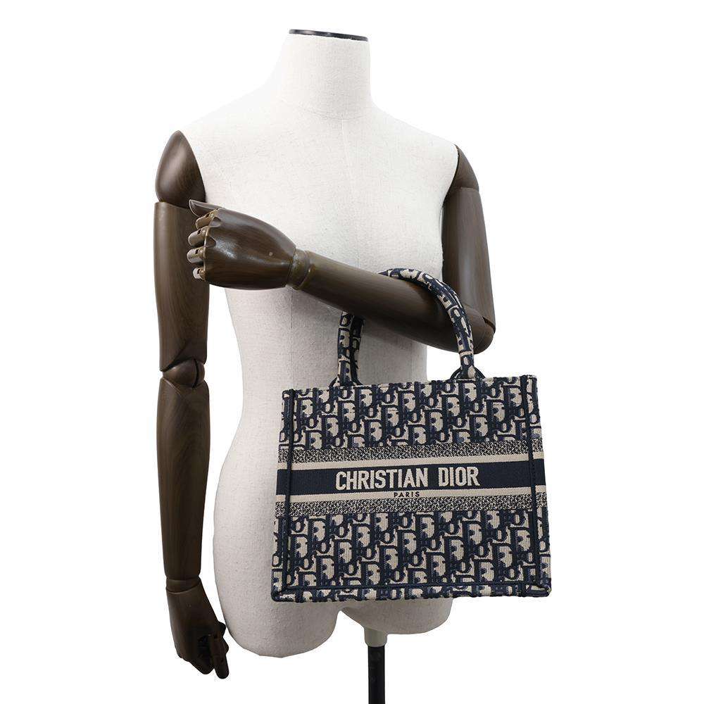 Dior Book tote NavyM1265ZRIW Canvas Size Small