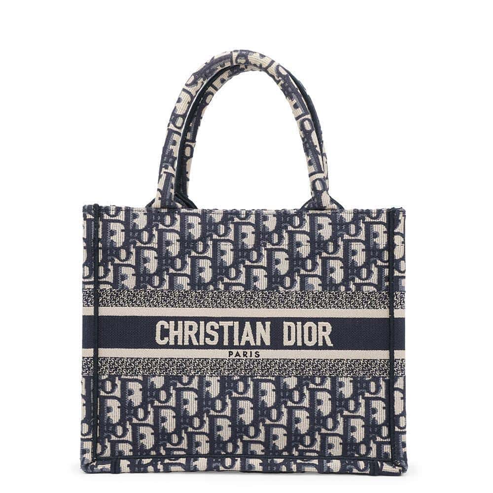 Dior Book tote NavyM1265ZRIW Canvas Size Small