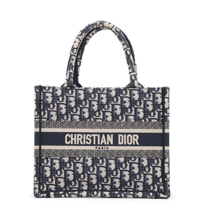 Dior Book tote NavyM1265ZRIW Canvas Size Small