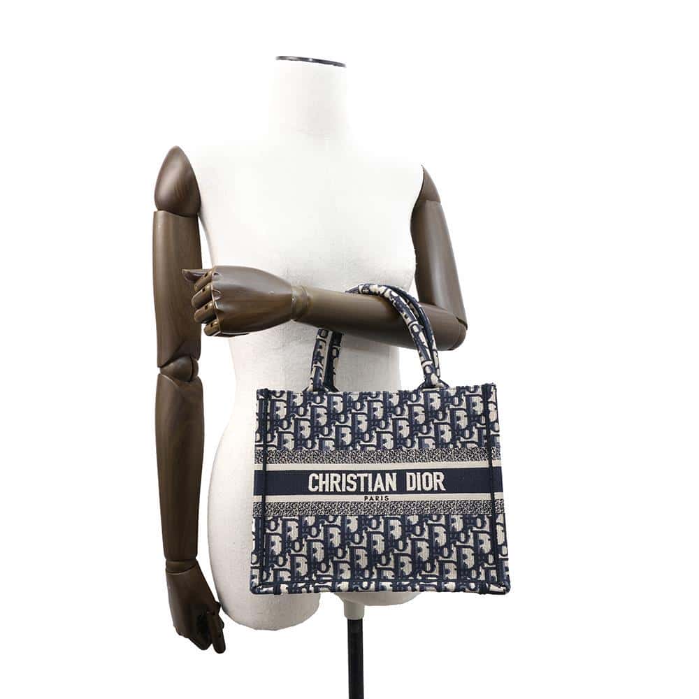 Dior Book tote NavyM1265ZRIW Canvas Size Small